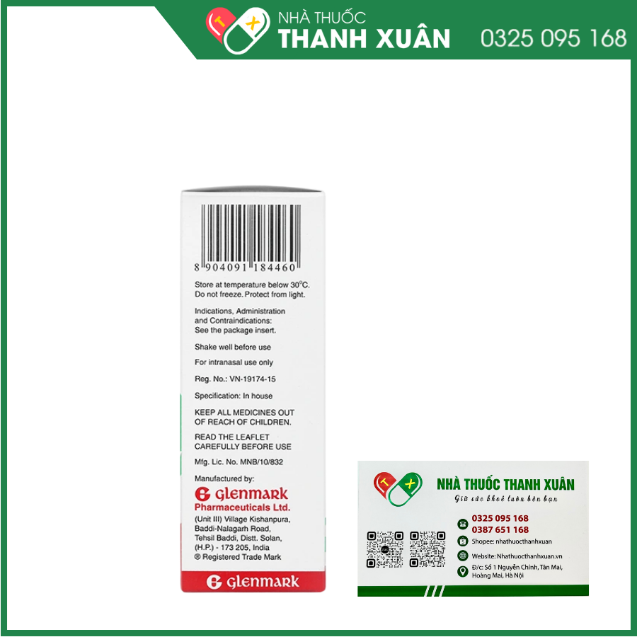 Momate Nasal Spray điều trị viêm mũi dị ứng (60 liều)